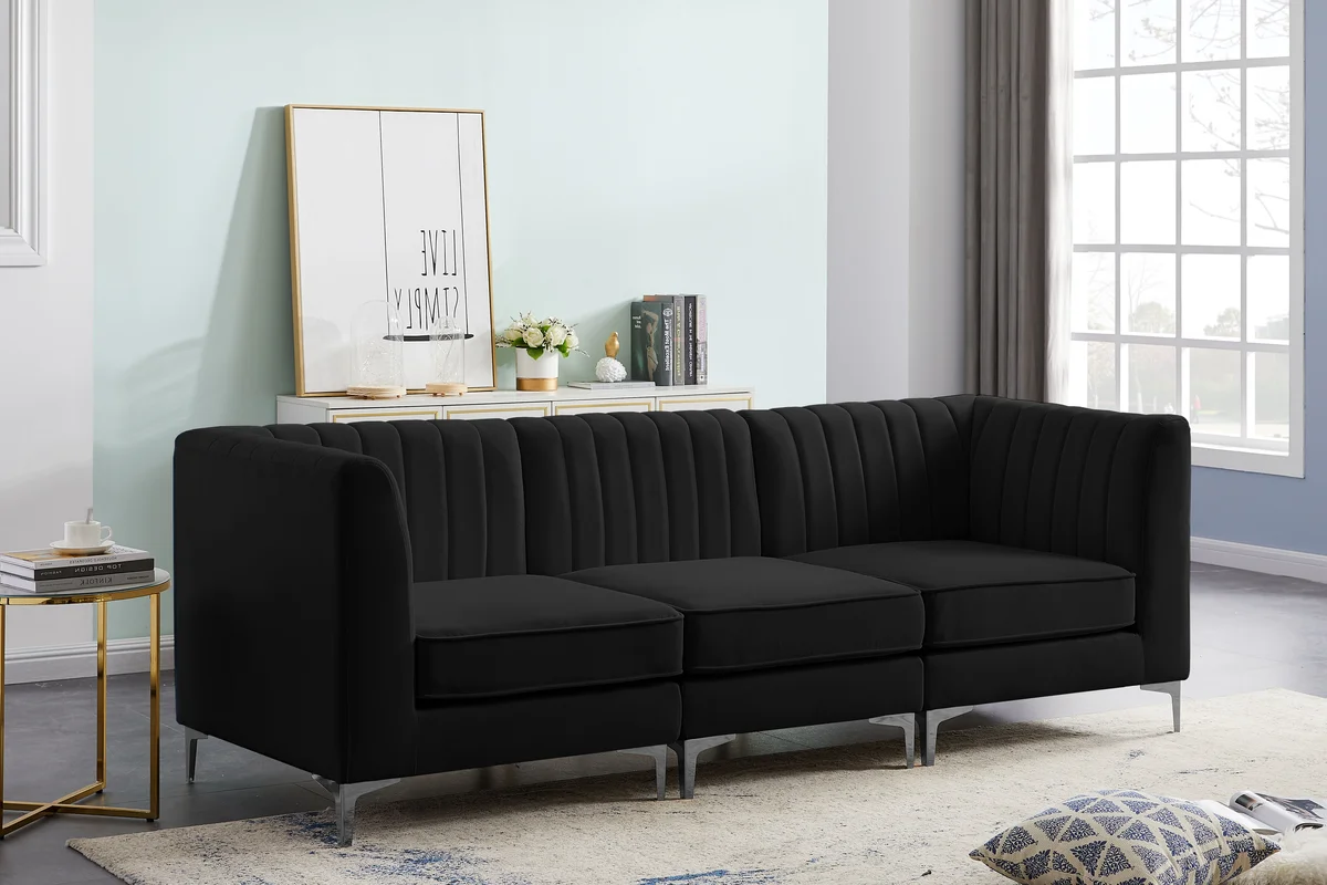 Alina - 3 Piece Modular Sectional - Black