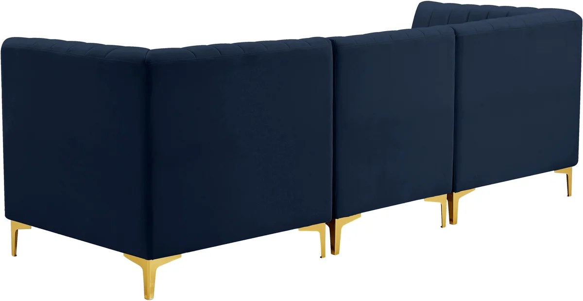 Alina - 3 Piece Modular Sectional - Navy