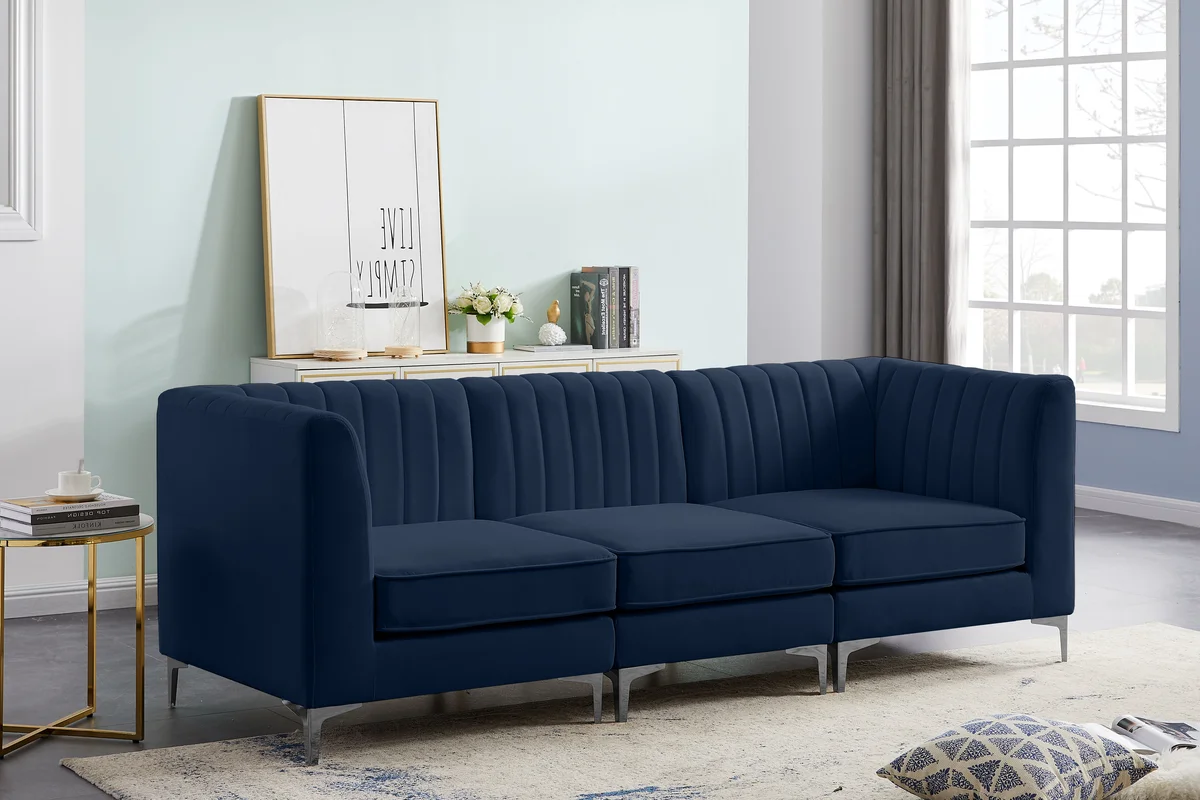Alina - 3 Piece Modular Sectional - Navy