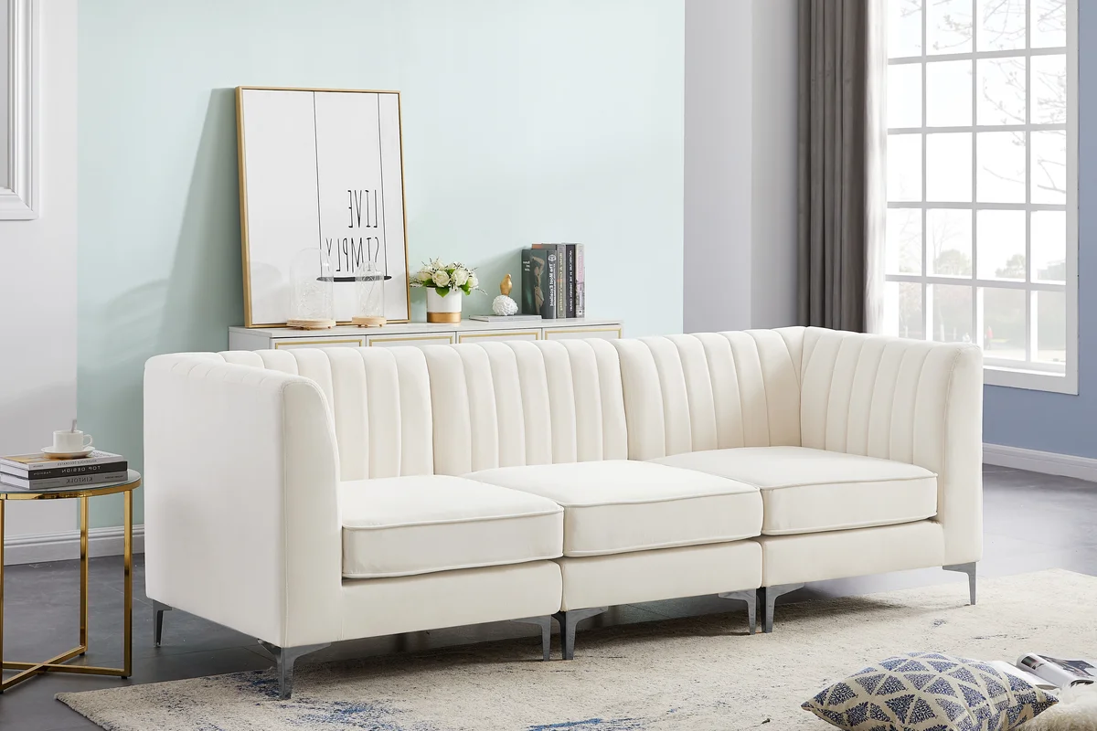 Alina - 3 Piece Modular Sectional - Cream