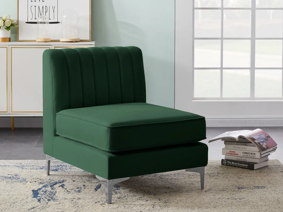 Alina - Armless Chair - Green