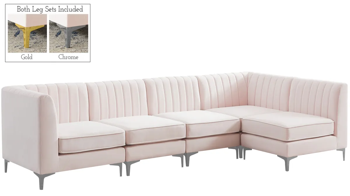 Alina - 5 Piece Modular Sectional - Pink - View 2