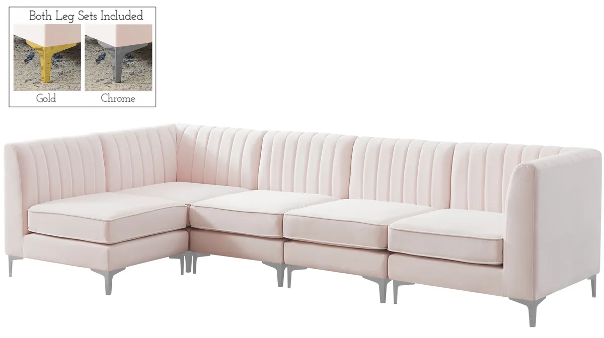 Alina - 5 Piece Modular Sectional - Pink