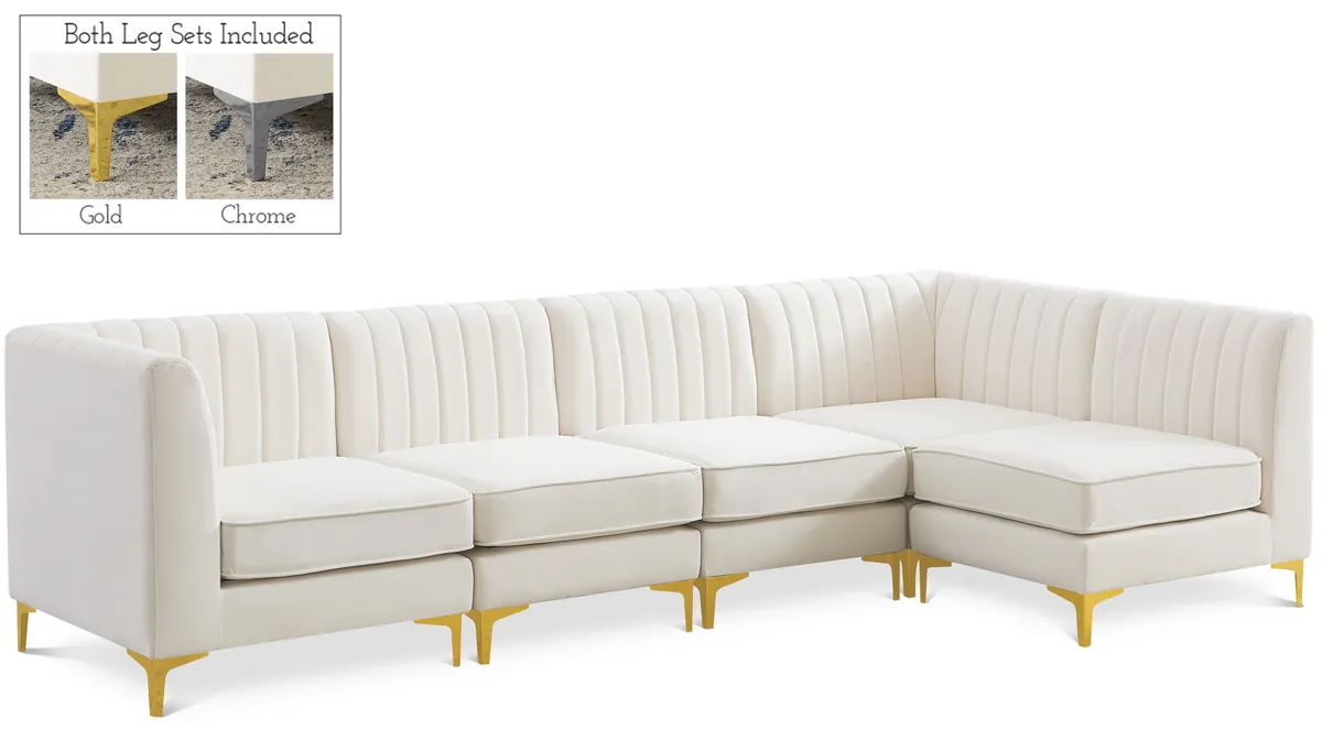 Alina - 5 Piece Modular Sectional - Cream