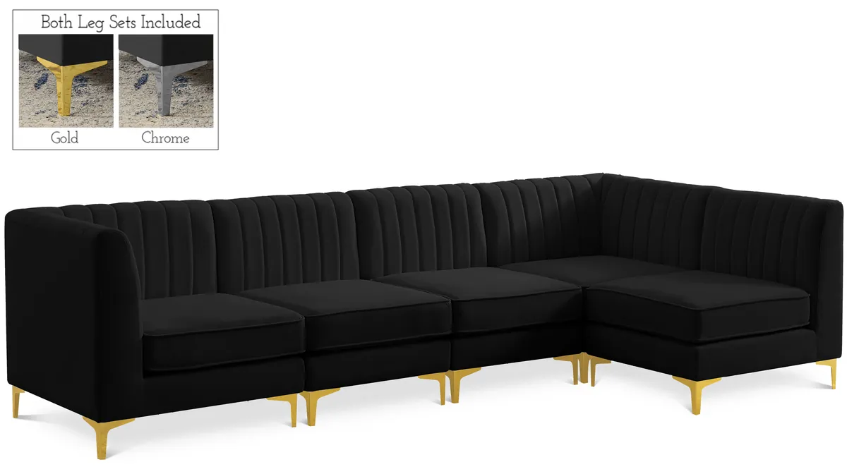 Alina - 5 Piece Modular Sectional - Black