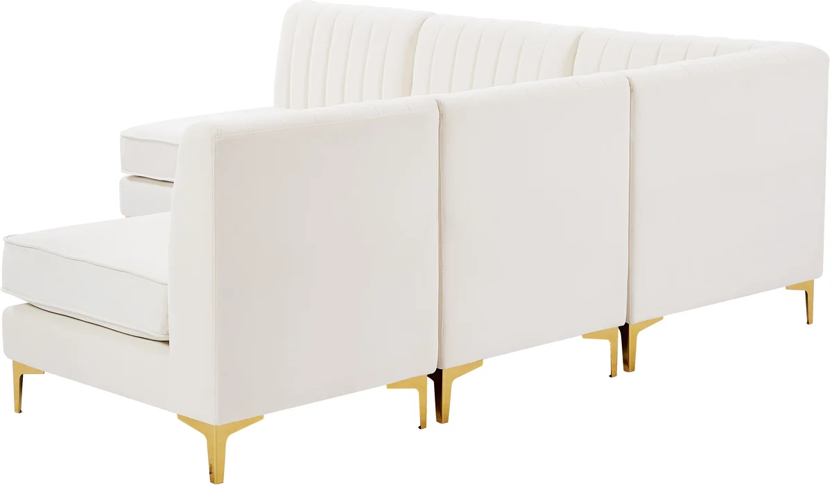 Alina - 5 Piece Modular Armless Sectional - Cream