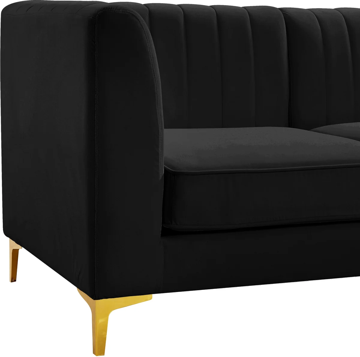 Alina - 5 Piece Modular Armless Sectional - Black