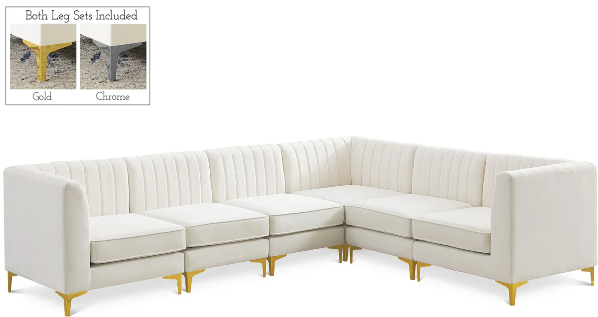 Alina - 6 Piece Modular Sectional - Cream