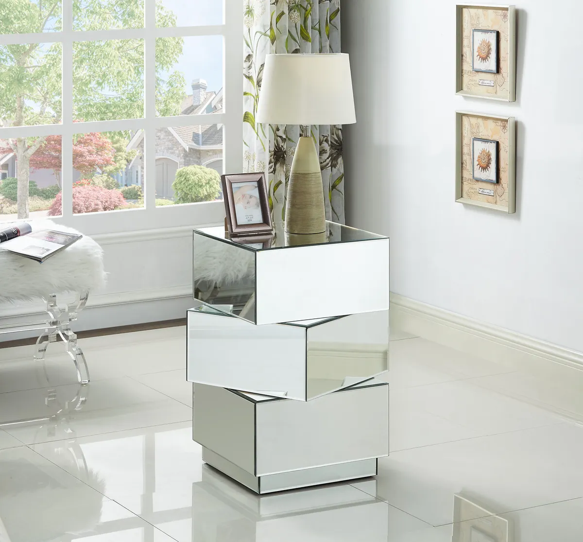 Haven - End Table - Pearl Silver - View 2