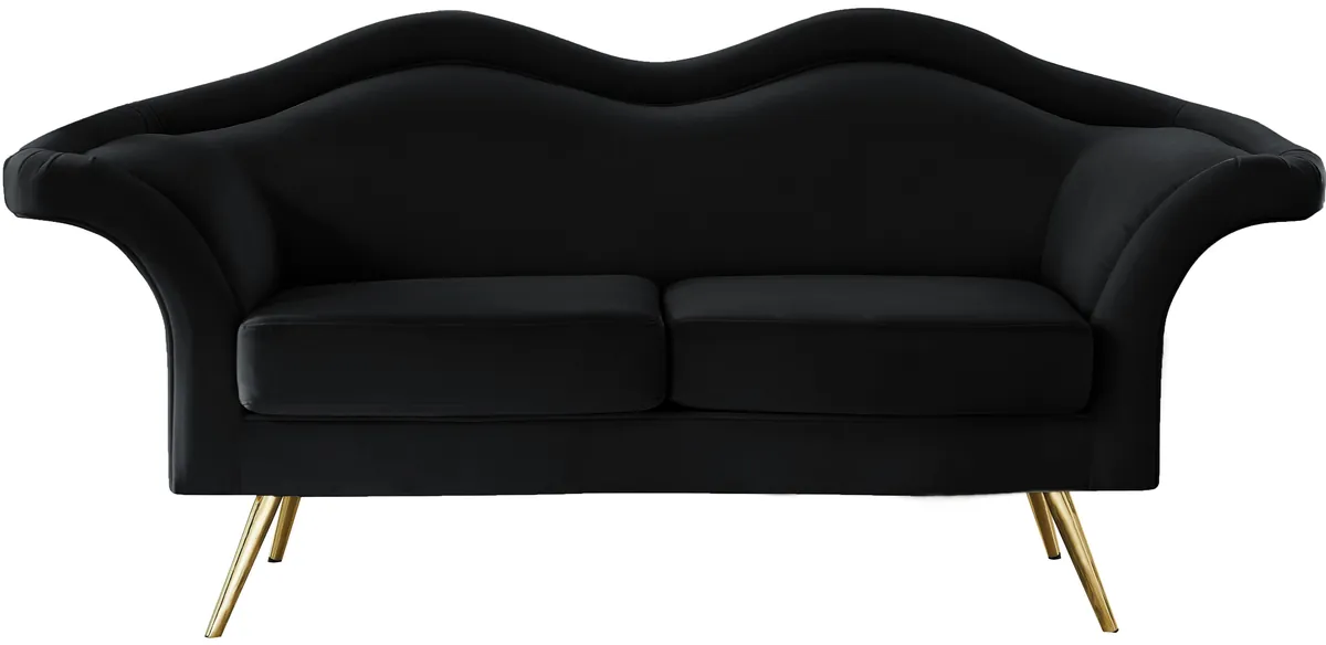 Lips - Loveseat - Black