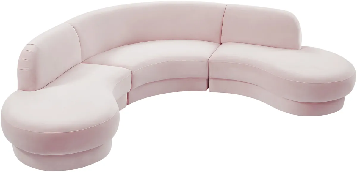 Rosa - 3 Piece Sectional - Pink