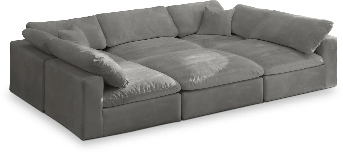 Cozy - 6 Piece Modular Sectional - Gray