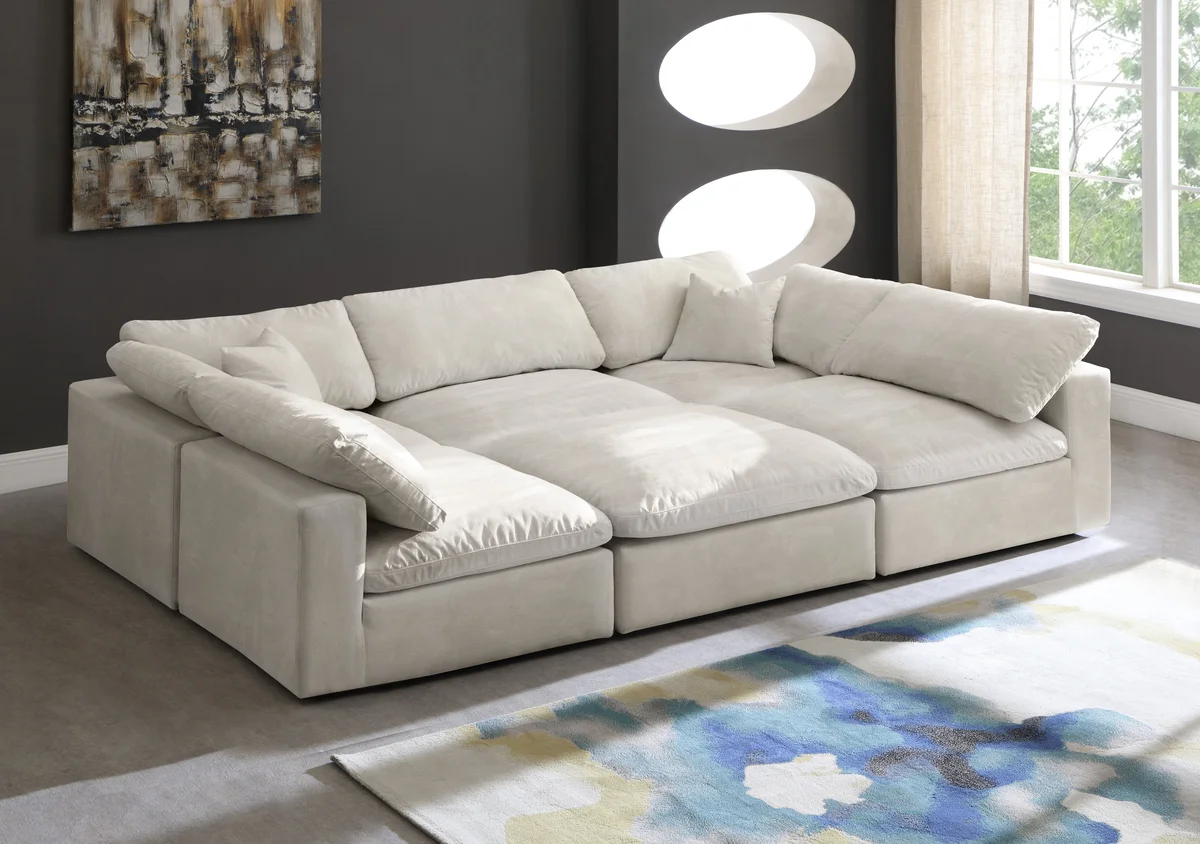 Cozy - 6 Piece Modular Sectional - Beige - View 2