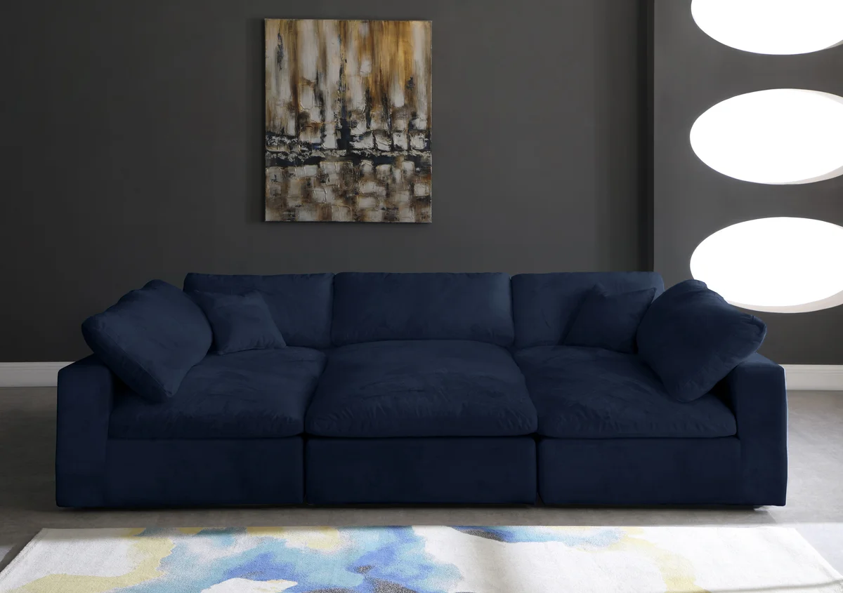 Cozy - 6 Piece Modular Sectional - Navy