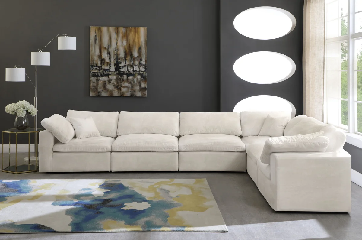Cozy - 6 Piece Modular Corner Sectional - Beige