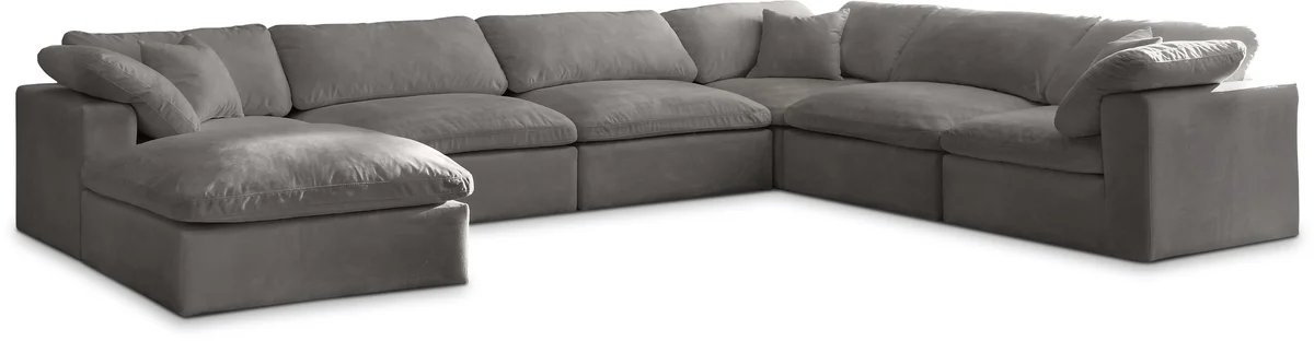 Cozy - 7 Piece Modular Sectional - Gray
