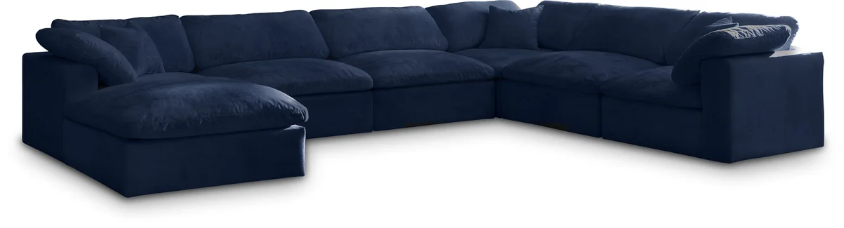 Cozy - 7 Piece Modular Sectional - Navy