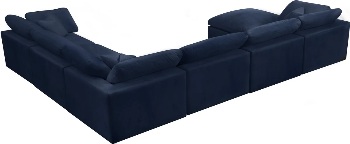 Cozy - 7 Piece Modular Sectional - Navy