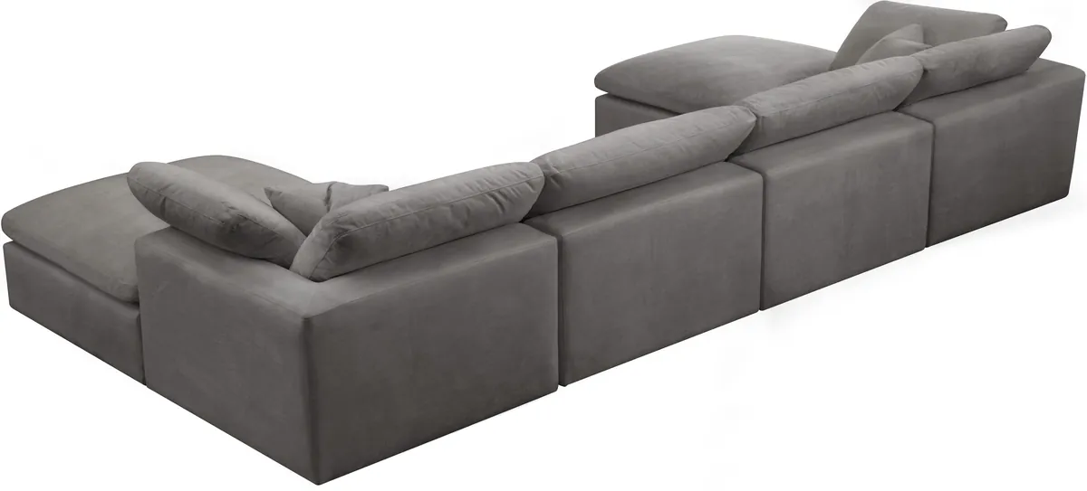 Cozy - 6 Piece Modular Double Chaise Sectional - Gray