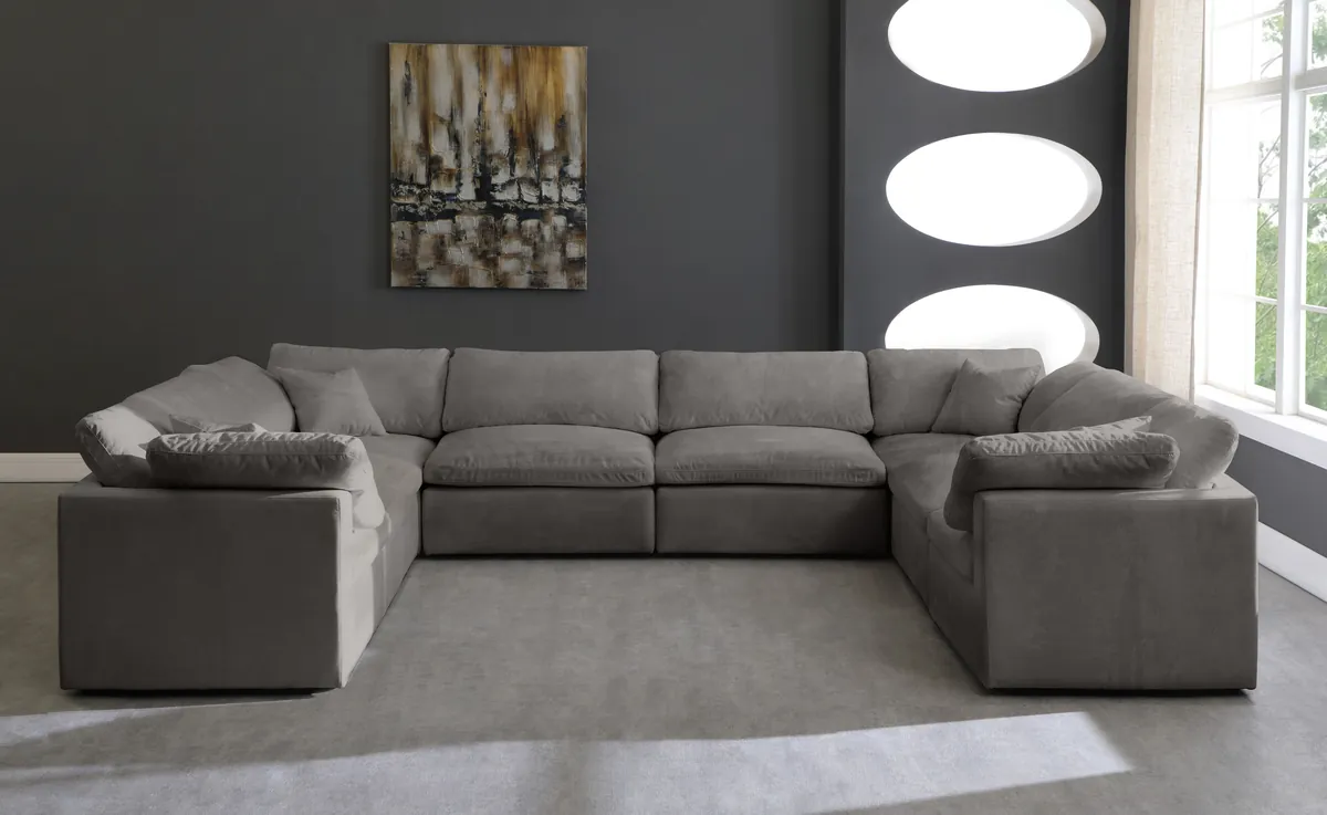 Cozy - 8 Piece Modular Sectional - Gray