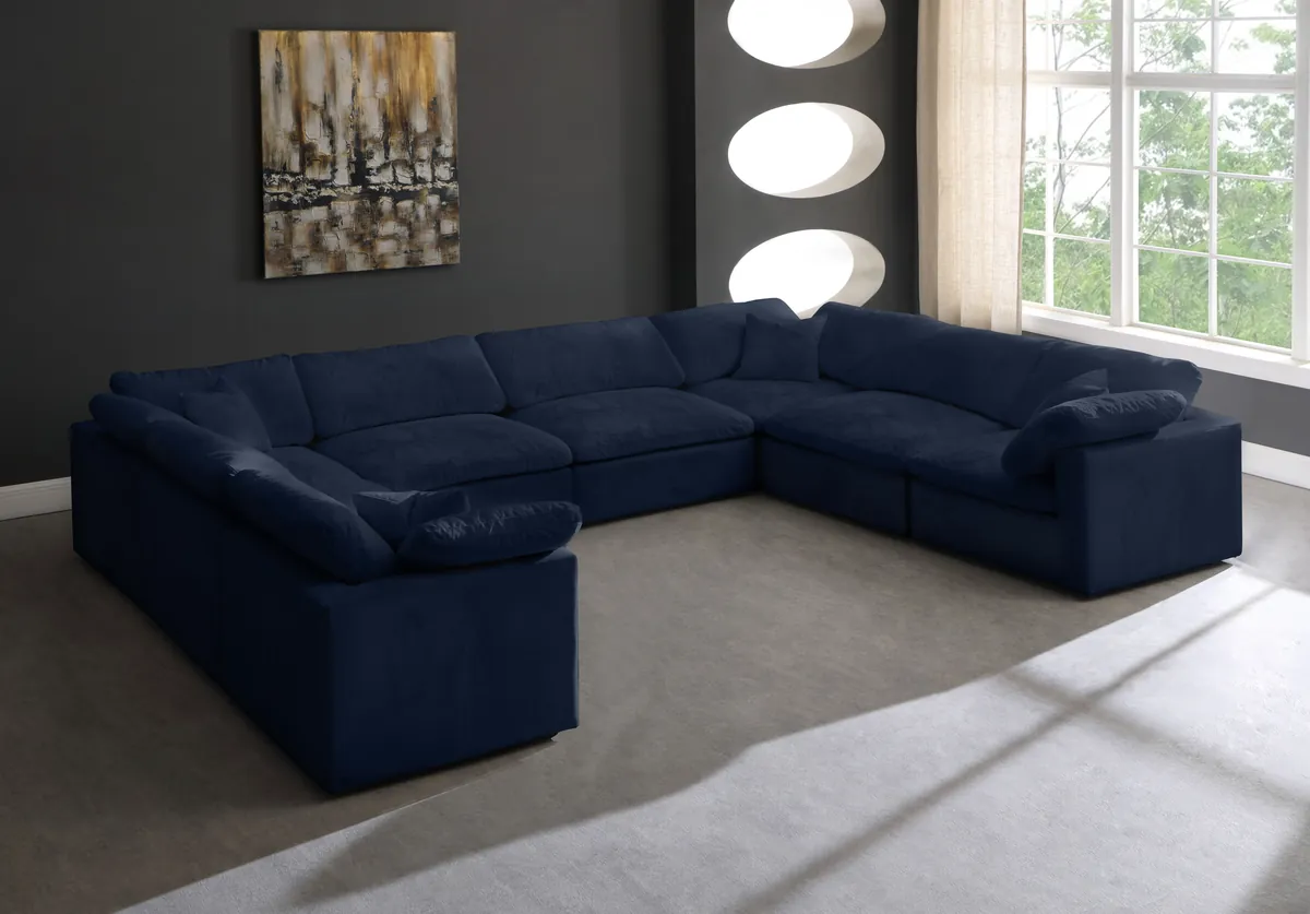Cozy - 8 piece Modular Sectional - Navy - View 2