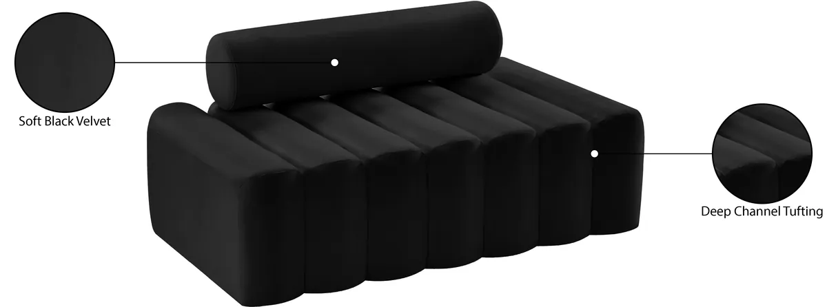 Melody - Loveseat - Black