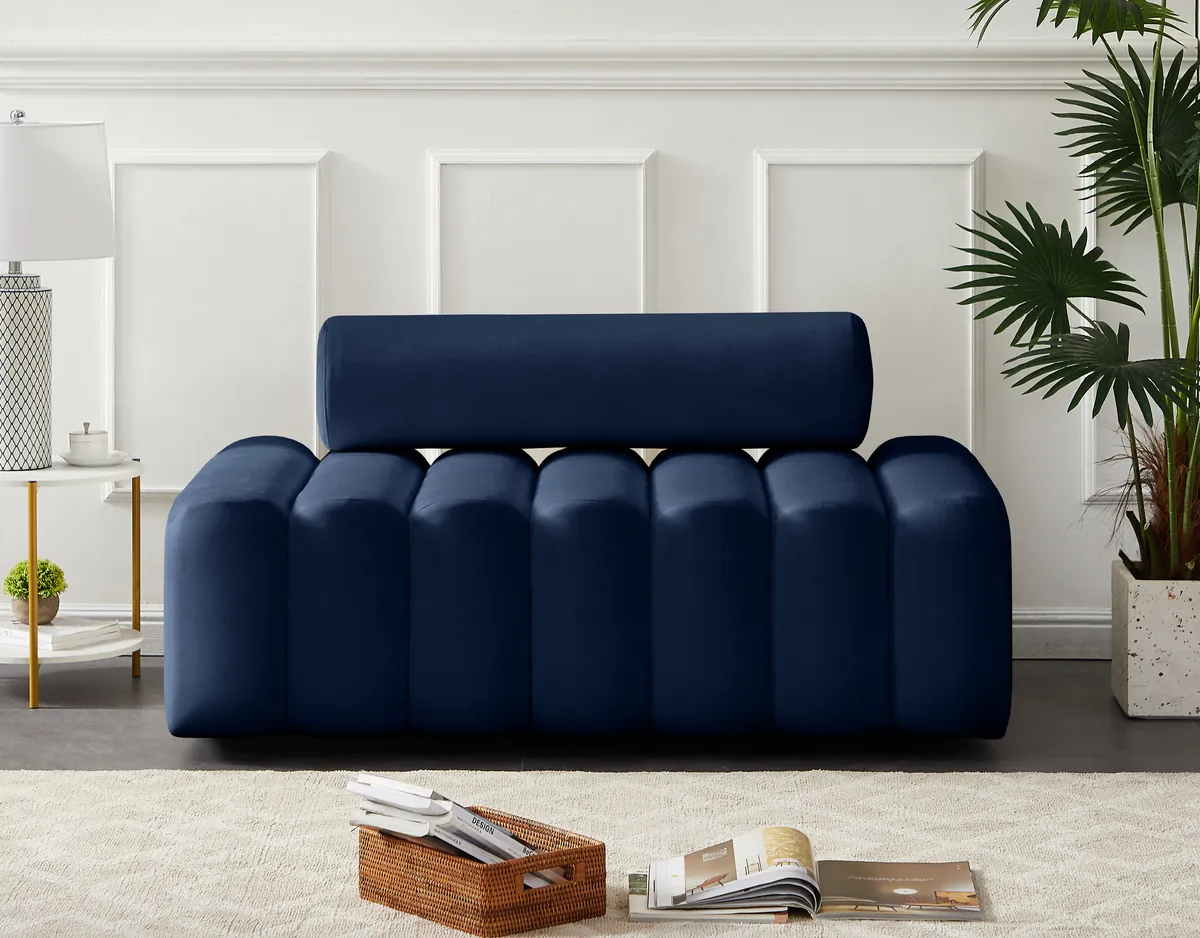 Melody - Loveseat - Navy - View 2