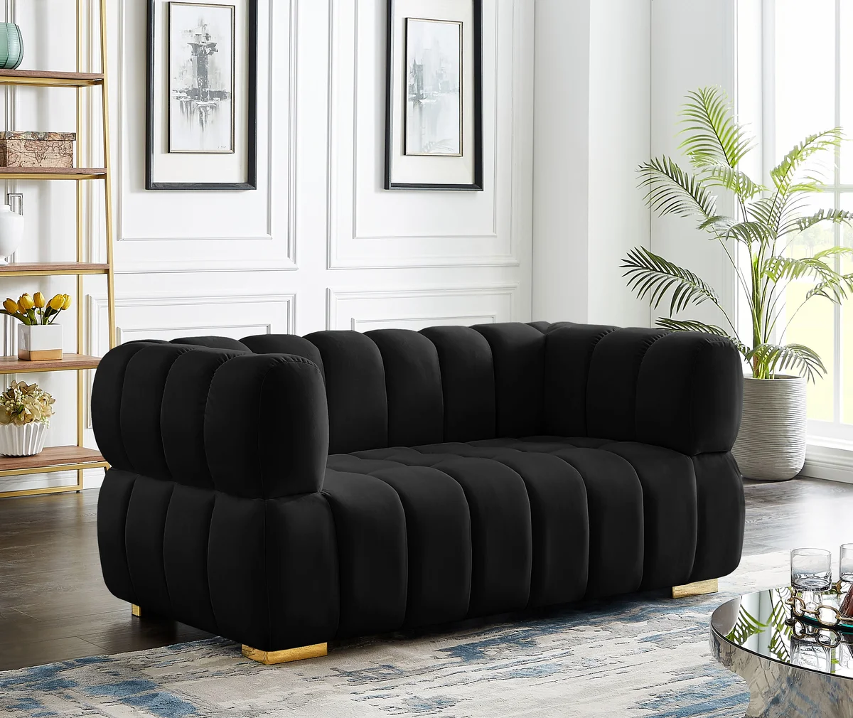 Gwen - Loveseat - Black