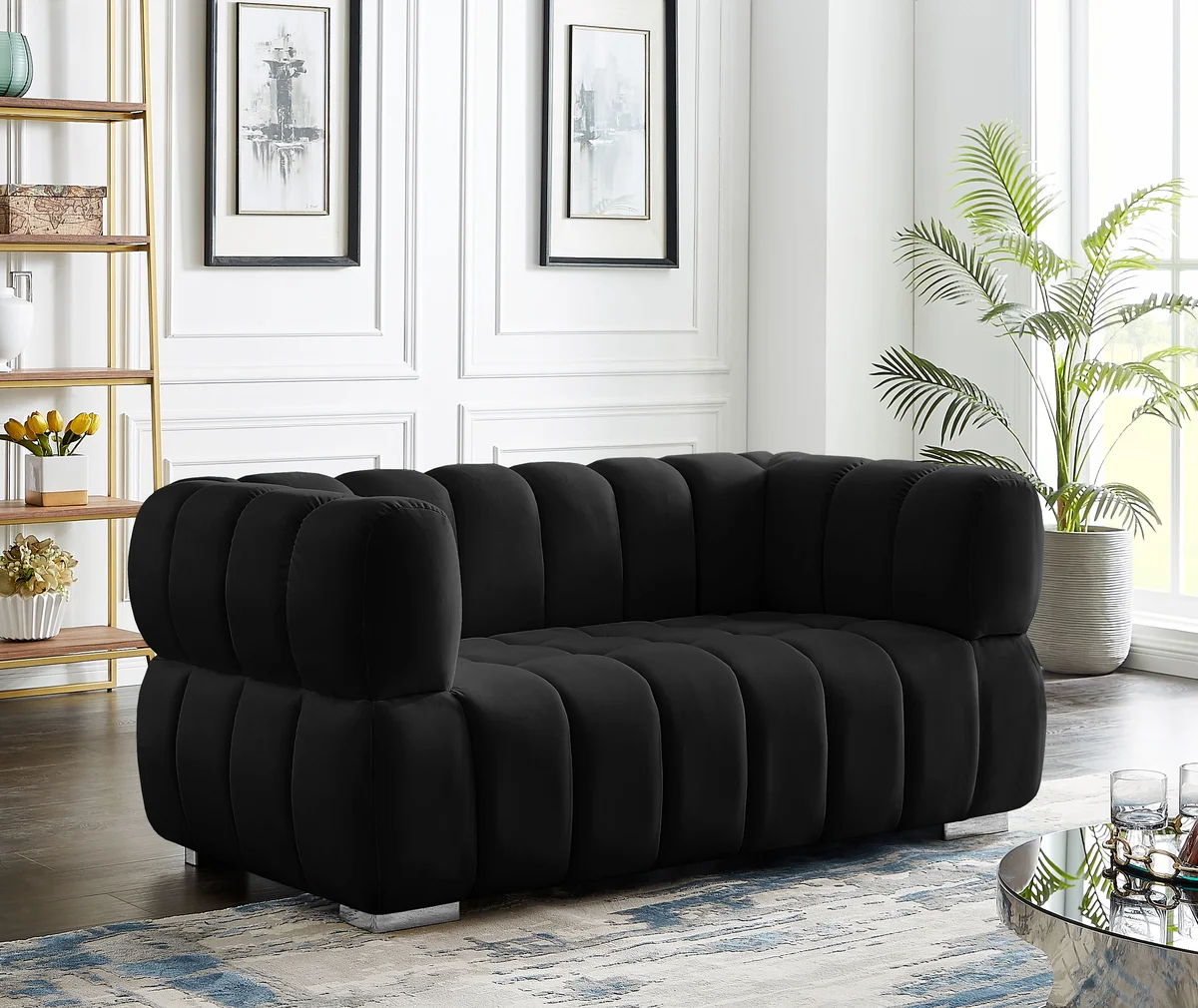Gwen - Loveseat - Black