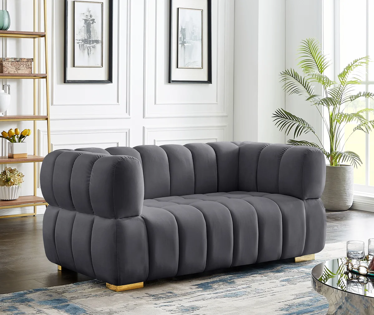 Gwen - Loveseat - Gray
