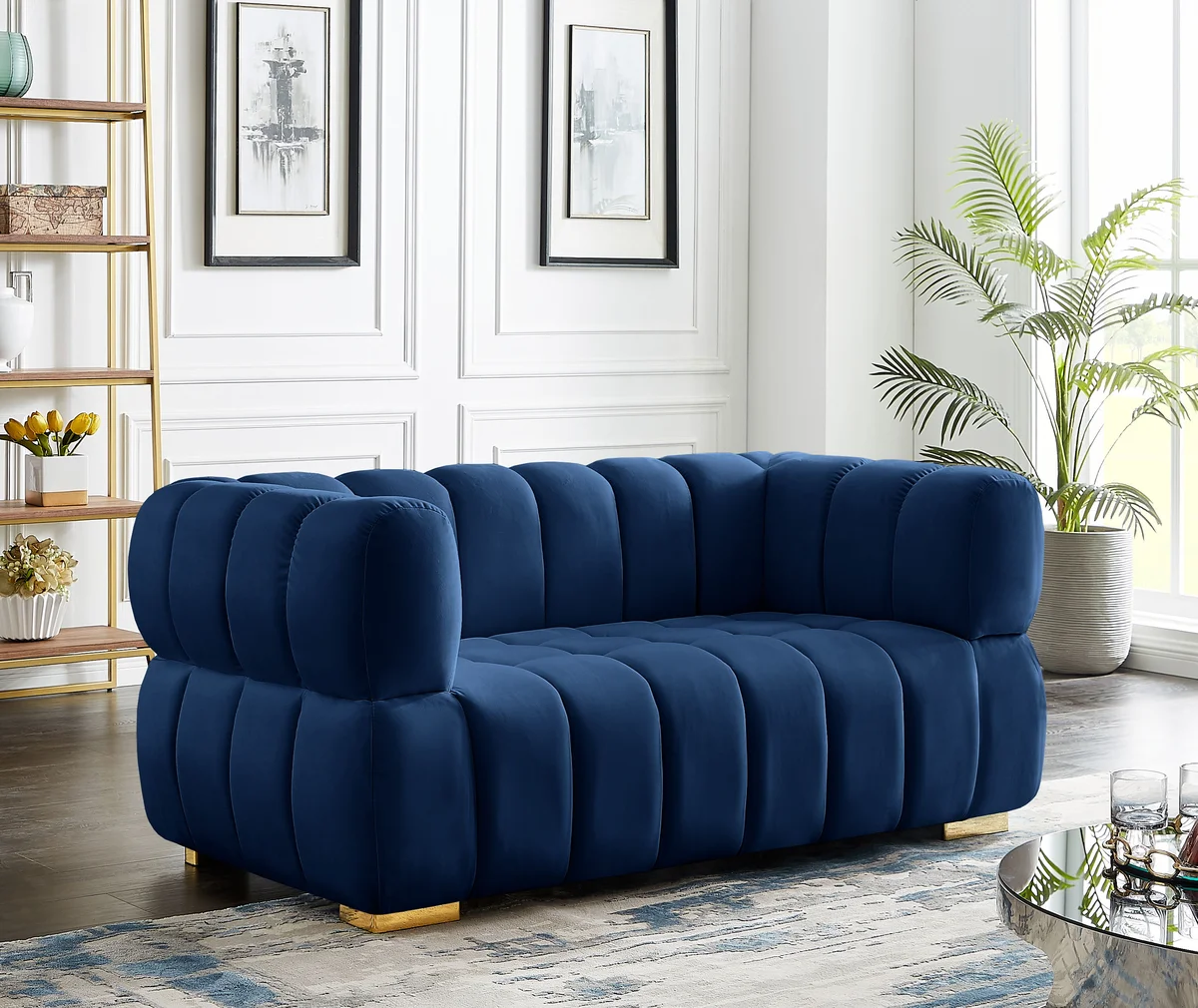 Gwen - Loveseat - Navy