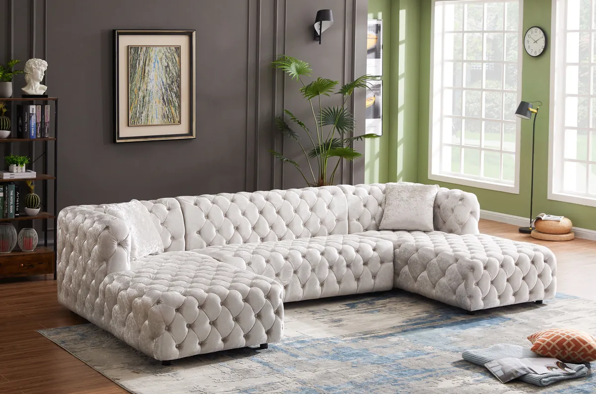 Coco - 3 Piece Sectional - White - View 2