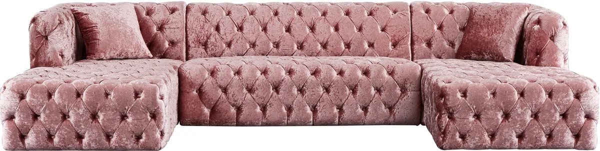 Coco - 3 Piece Sectional - Pink