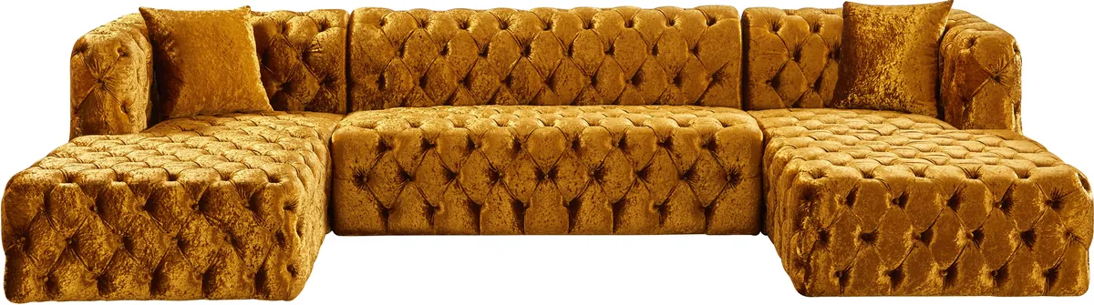 Coco - 3 Piece Sectional - Gold