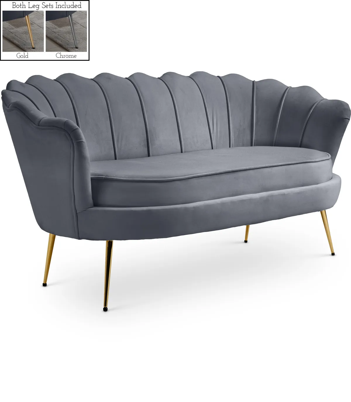 Gardenia - Loveseat - Gray
