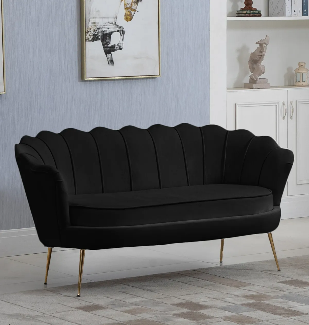 Gardenia - Loveseat - Black