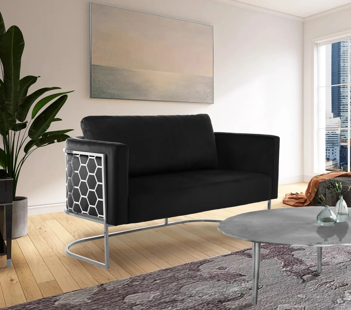 Casa - Loveseat - Black - View 2