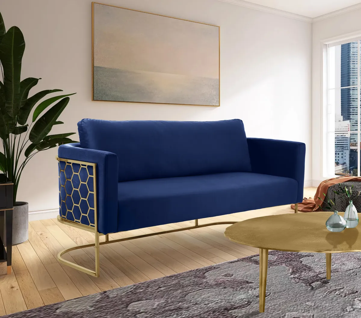 Casa - Sofa - Navy - View 2