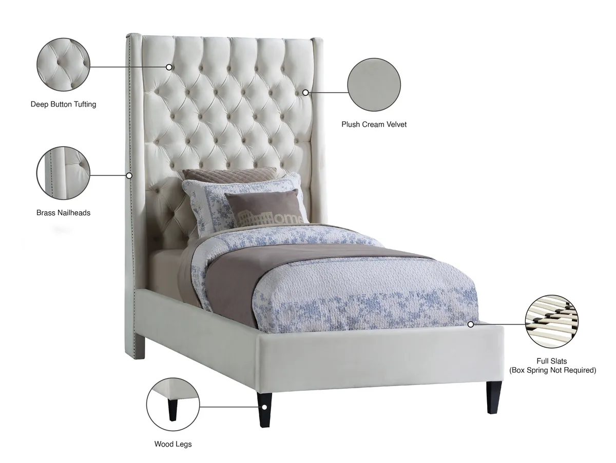 Fritz - Twin Bed - Cream