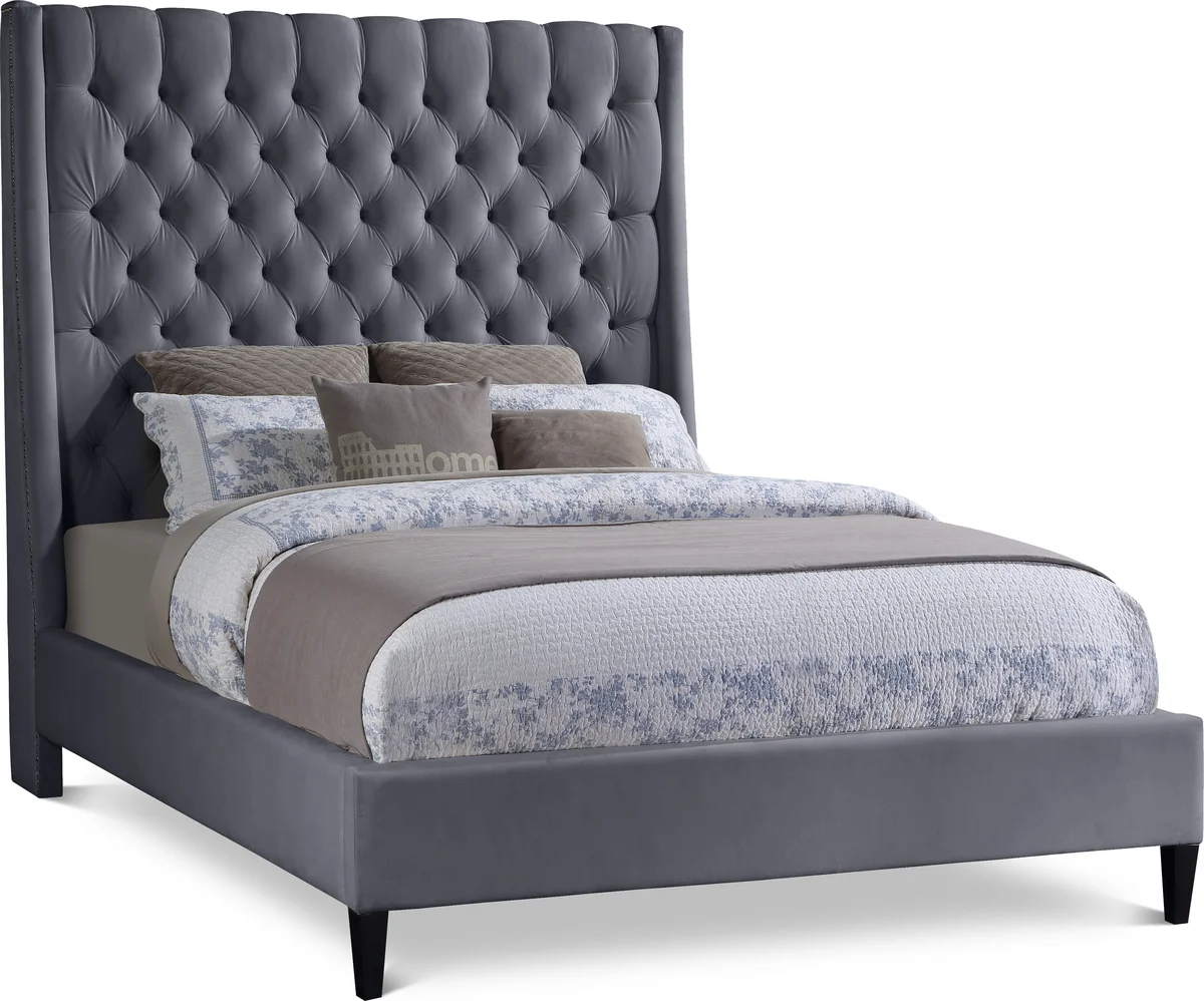 Fritz - King Bed - Gray