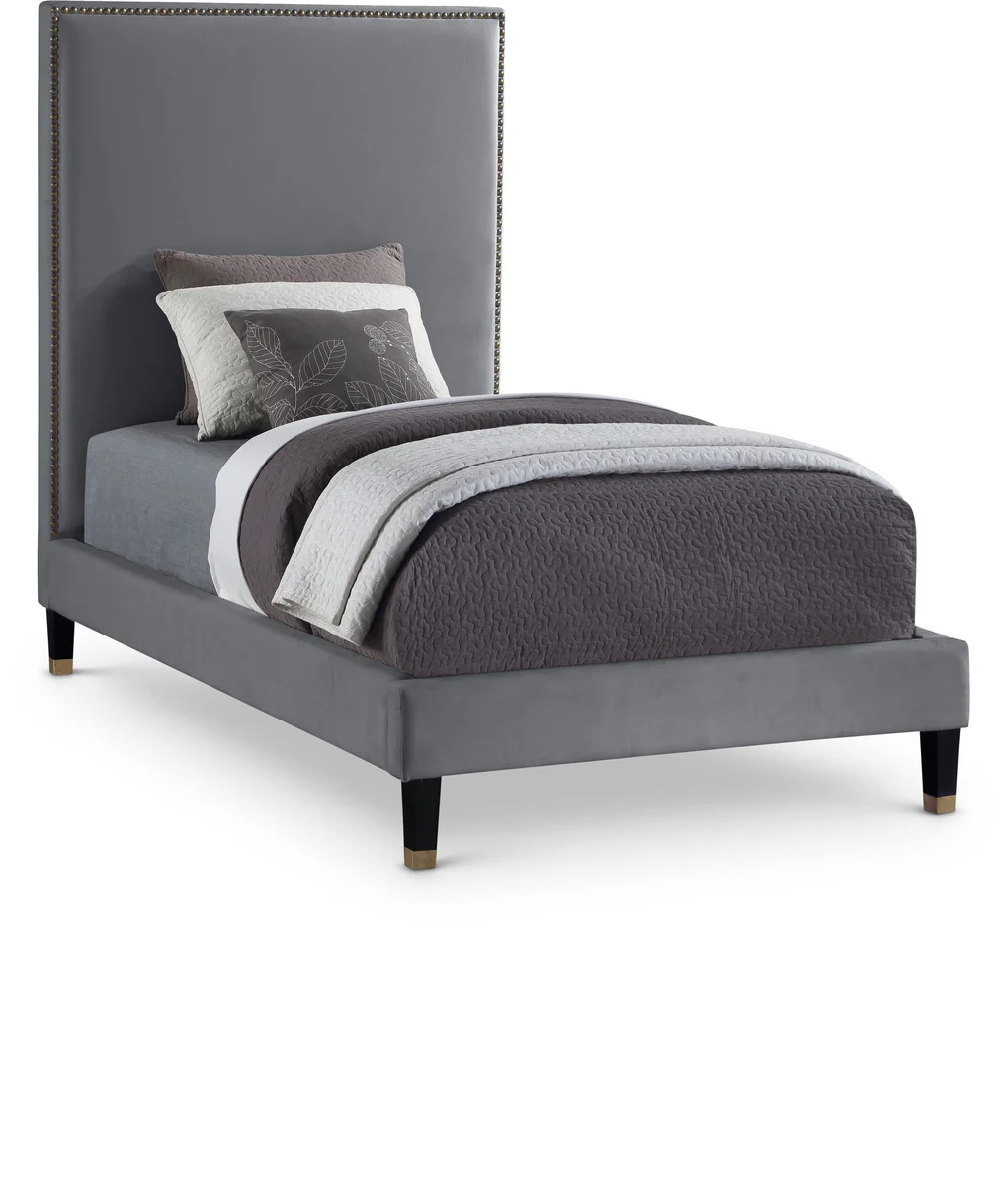 Harlie - Twin Bed - Gray
