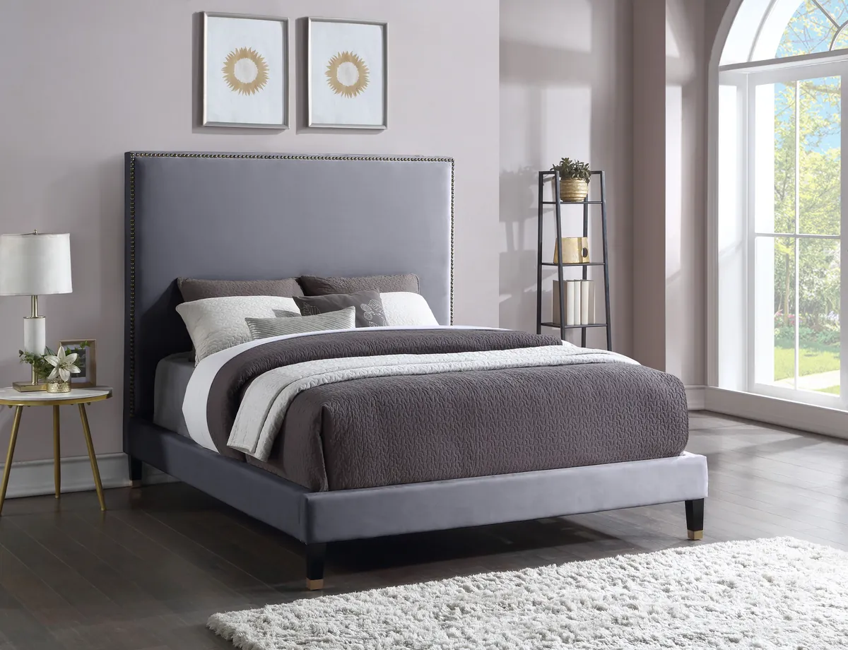 Harlie - Queen Bed - Gray - View 2