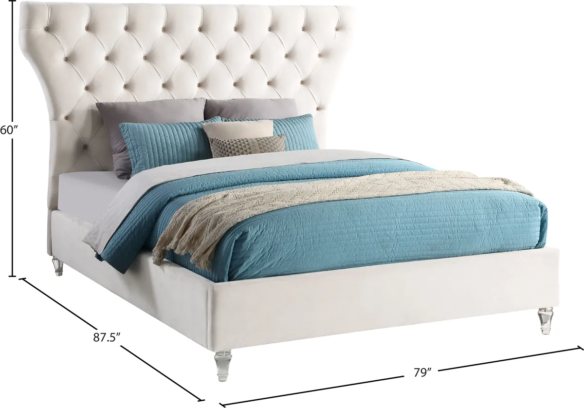 Kira - Queen Bed - Cream