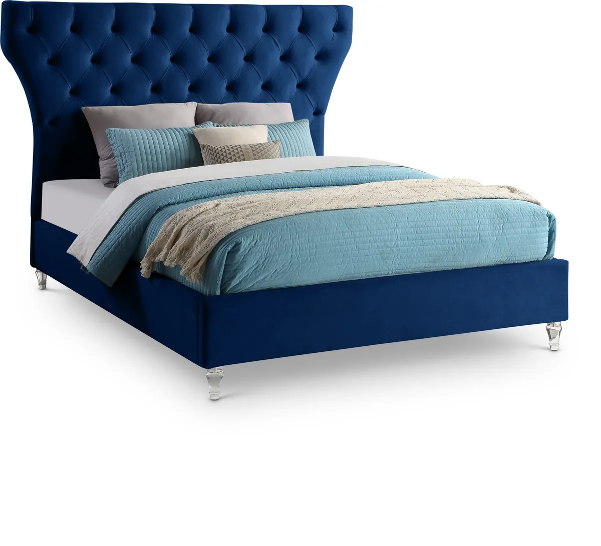 Kira - King Bed - Navy