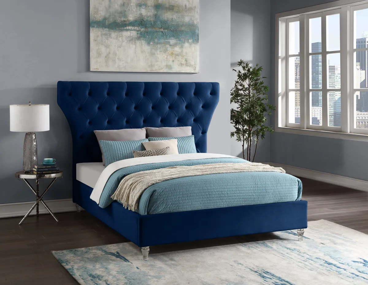 Kira - Queen Bed - Navy - View 2