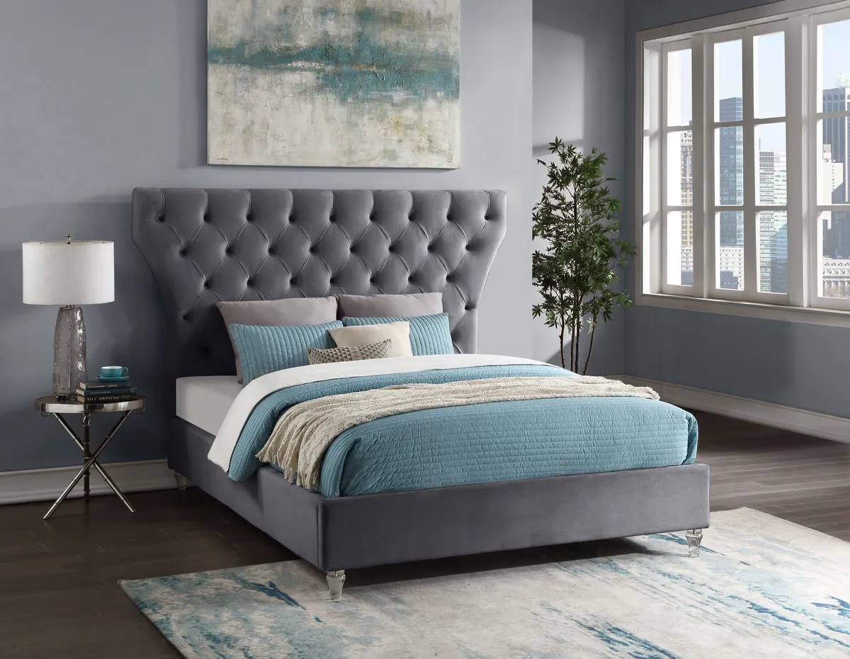 Kira - Queen Bed - Gray - View 2
