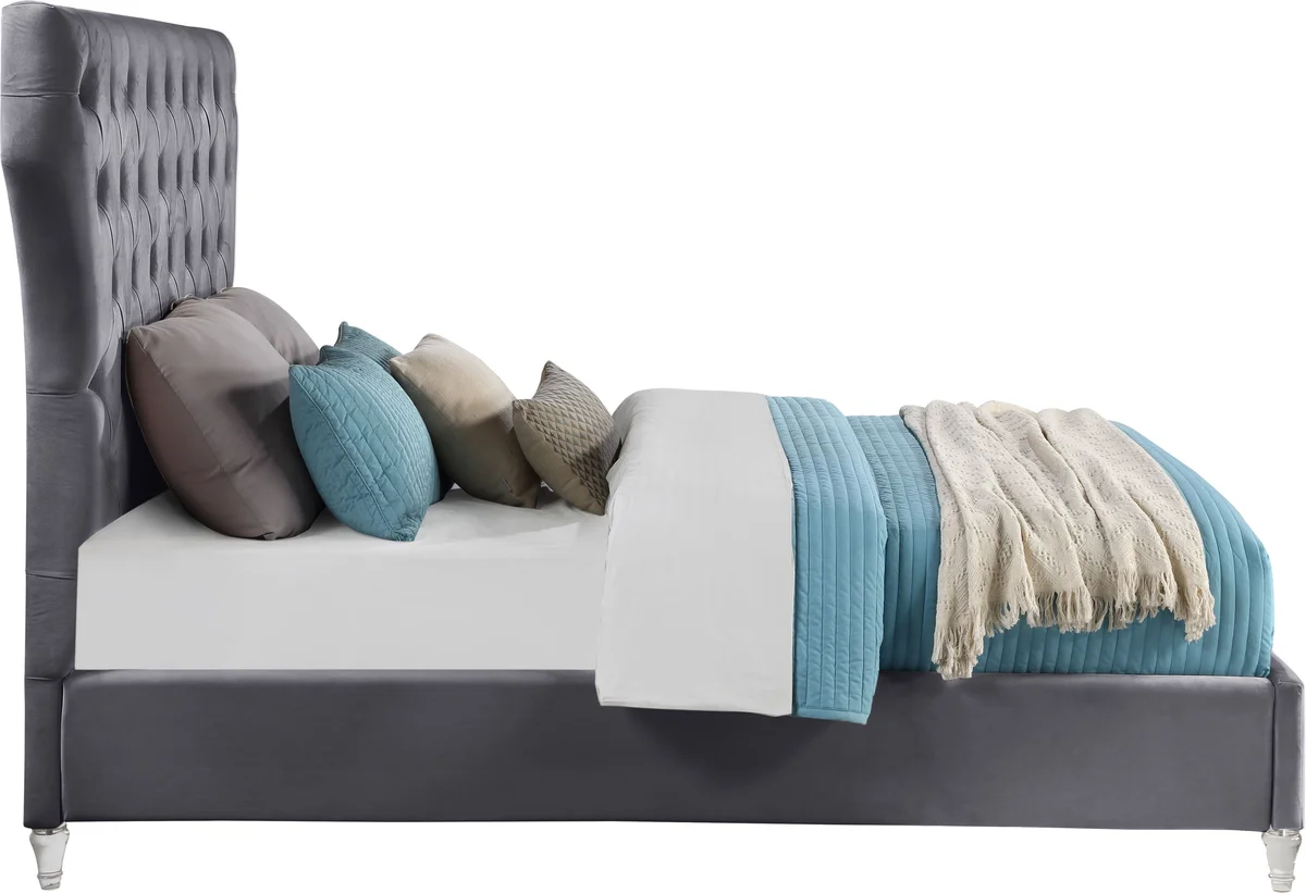 Kira - King Bed - Gray