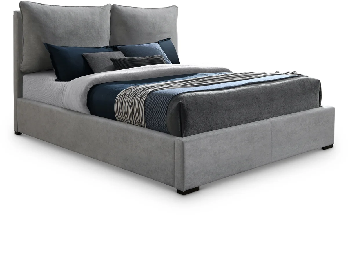 Misha - Full Bed - Light Gray