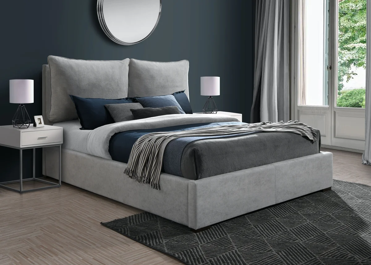 Misha - King Bed - Light Gray - View 2