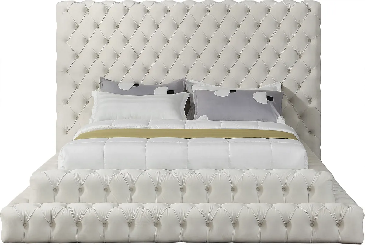 Revel - Queen Bed - Cream